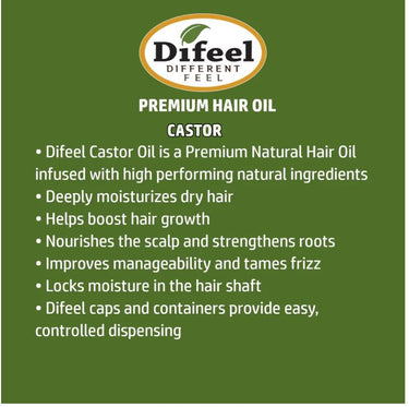 Difeel(Sunflower) 99% Natural Blend Premium Hair Oil (7.78oz)- Castor oil, sareya beauty supply store in calgary
